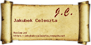 Jakubek Celeszta névjegykártya