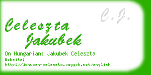 celeszta jakubek business card